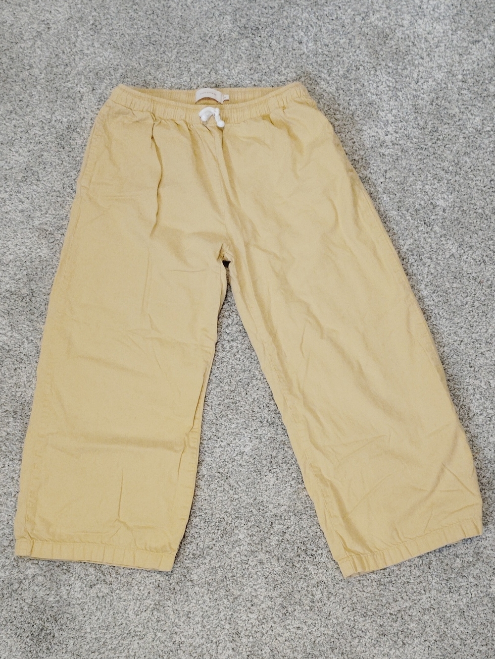 Tinycottons Kids Wide-Leg Drawstring Pants - Beige